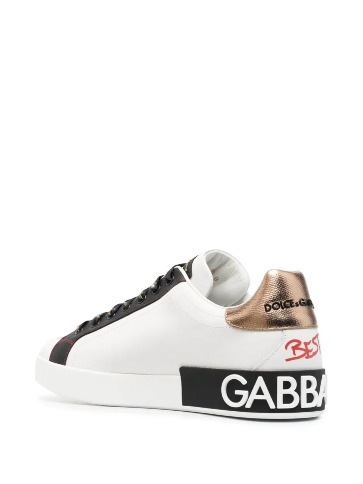 Portofino sneakers in printed nappa calfskin with patch