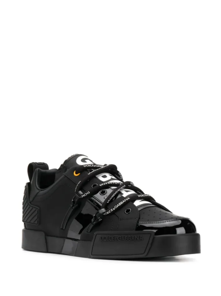 Portofino sneakers in calfskin and patent leather