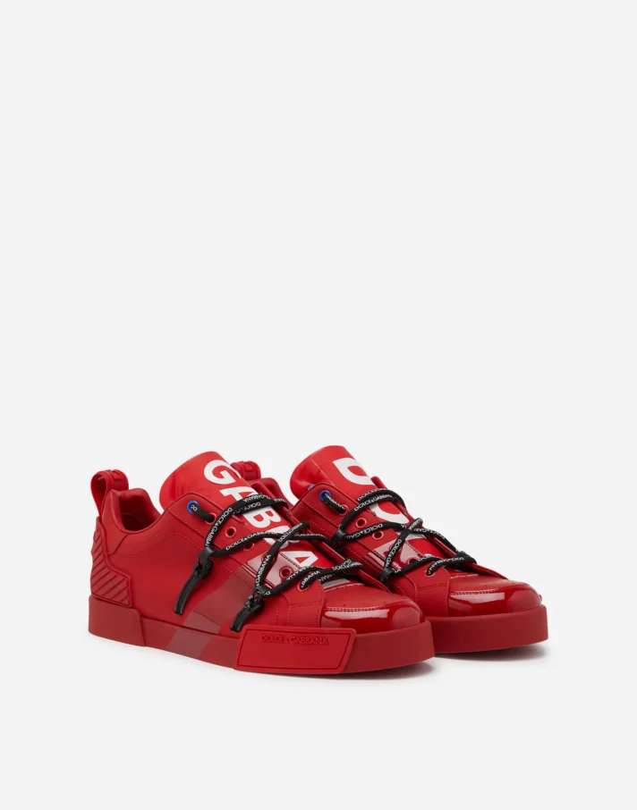 Portofino sneakers in calfskin and patent leather