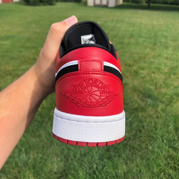 Nike Air Jordan 1 Low “Black Toe” sneaker.
