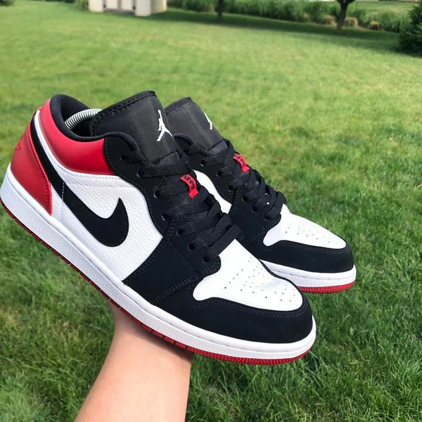 Nike Air Jordan 1 Low “Black Toe” sneaker.